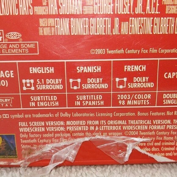 Cheaper By The Dozen DVD 2004 Hillary Duff Steve Martin - Picture 7 of 10